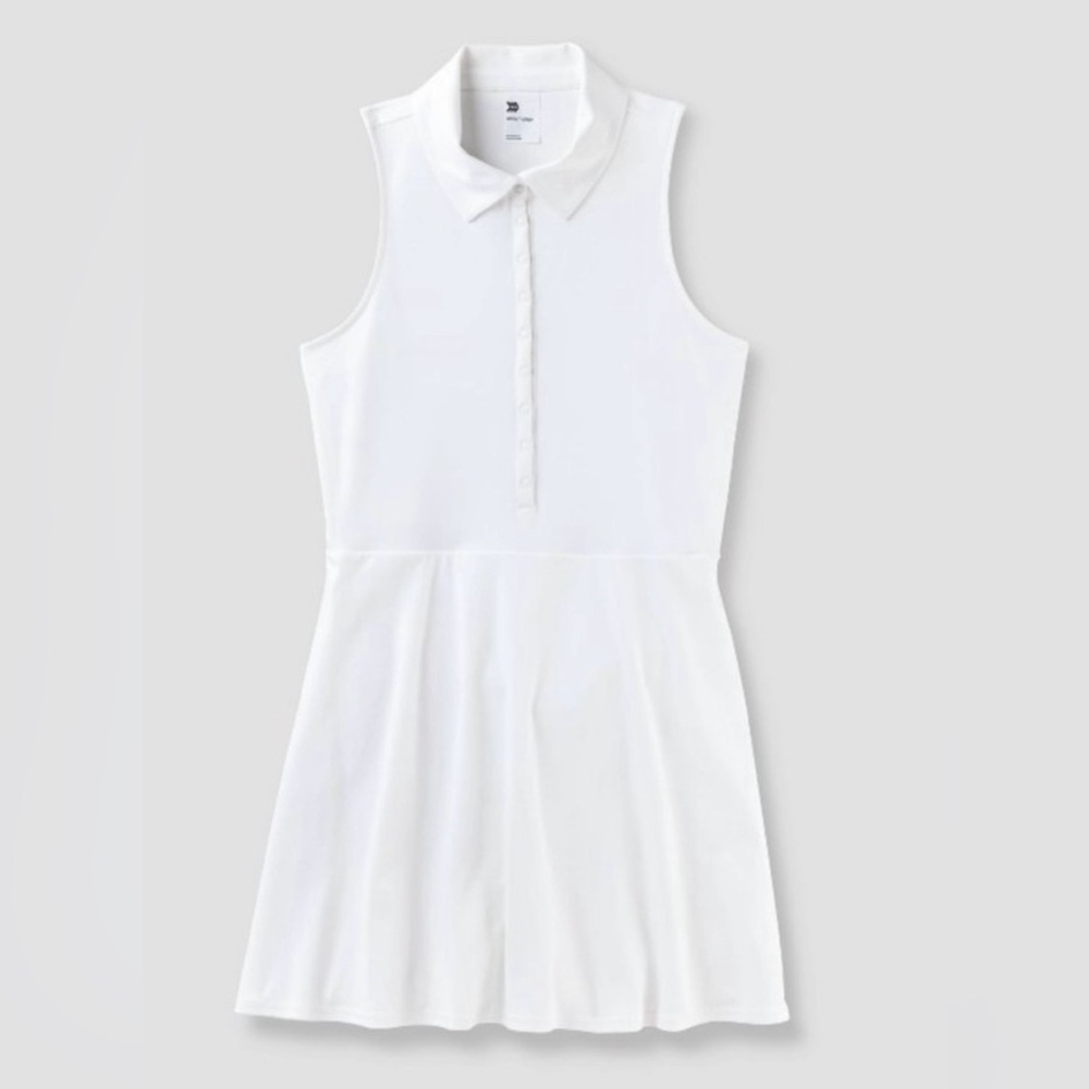 Women’s Knit Polo Active Dress White XXL